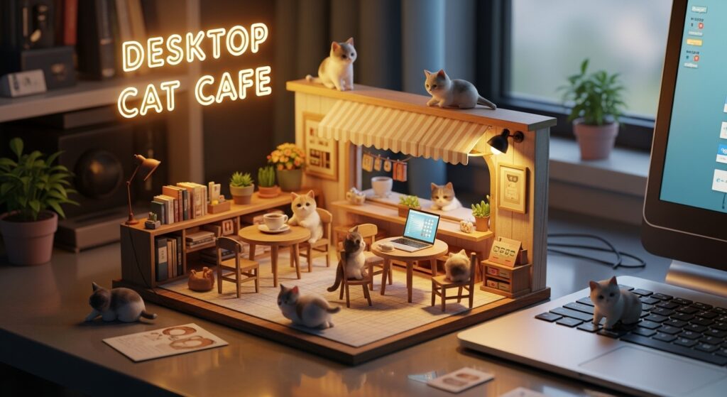 Desktop Cat Cafe