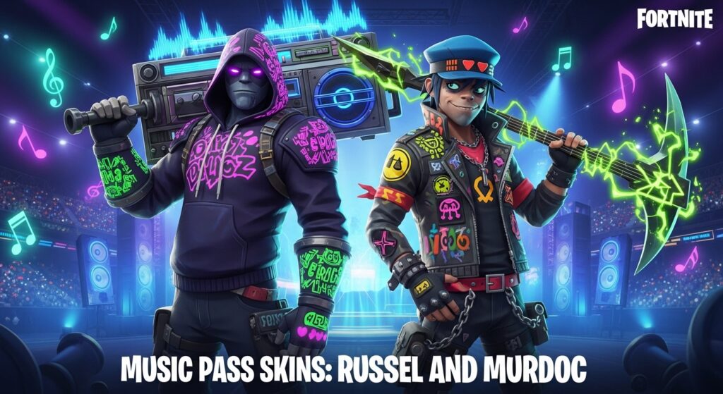 Music Pass Skins Russel and Murdoc