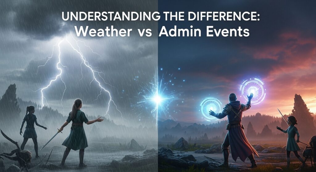 Understanding the Difference: Weather vs Admin Events