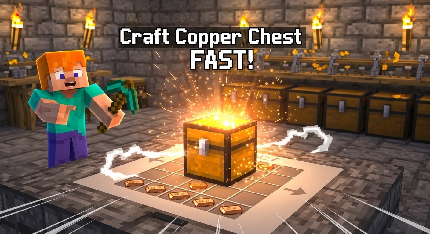 Craft Copper Chest FAST! Minecraft