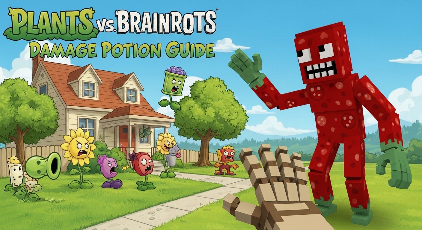 Plants vs Brainrots Damage Potion Guide