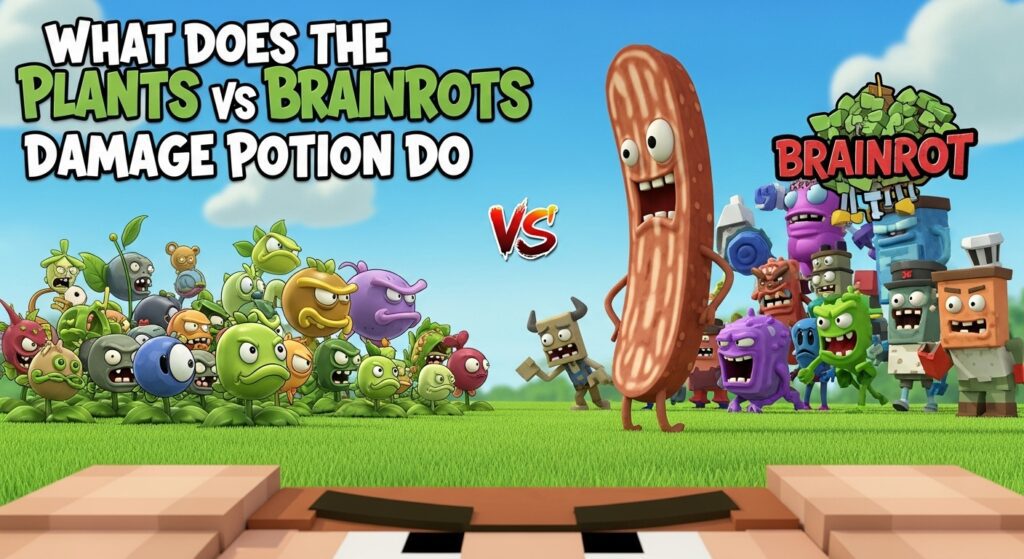 What Does The Plants Vs Brainrots Damage Potion Do