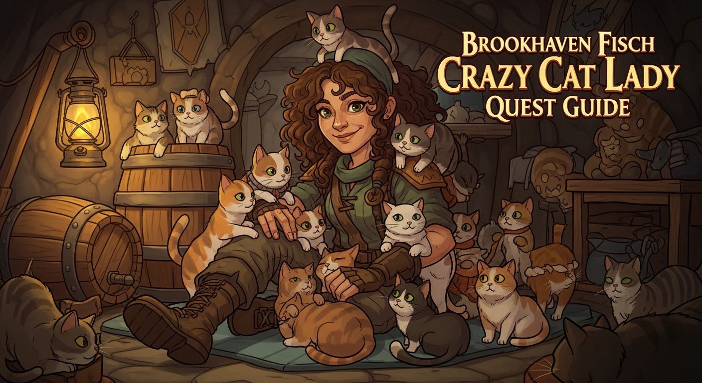 Brookhaven Fisch Crazy Cat Lady Quest Guide