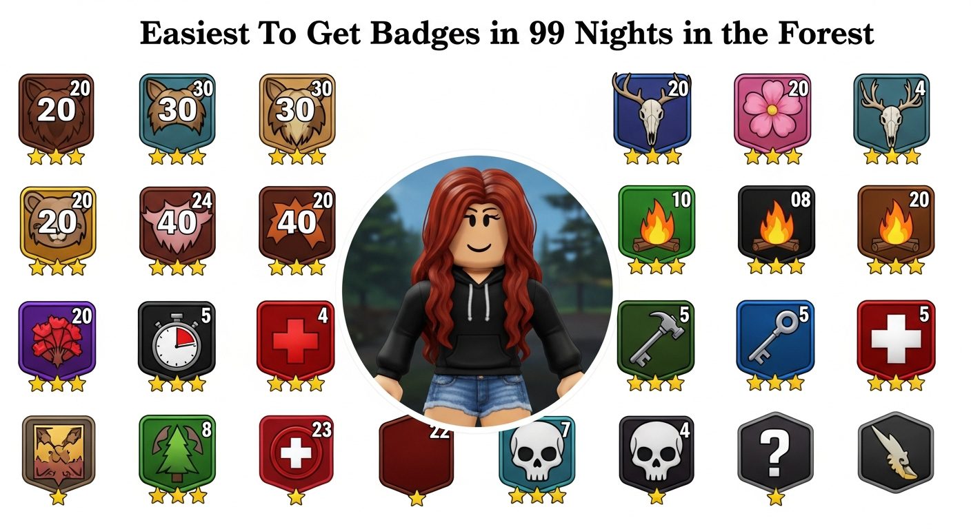 Easiest To Get Badges in 99 Nights in the Forest