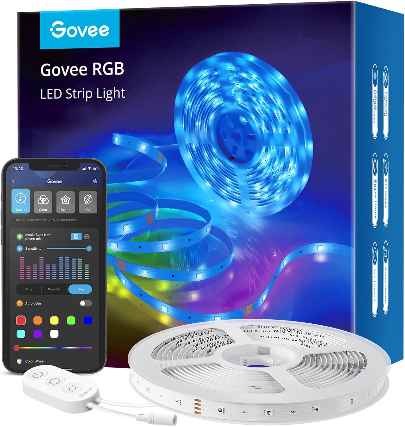 Govee Smart RGB LED Strip Lights 16.4ft