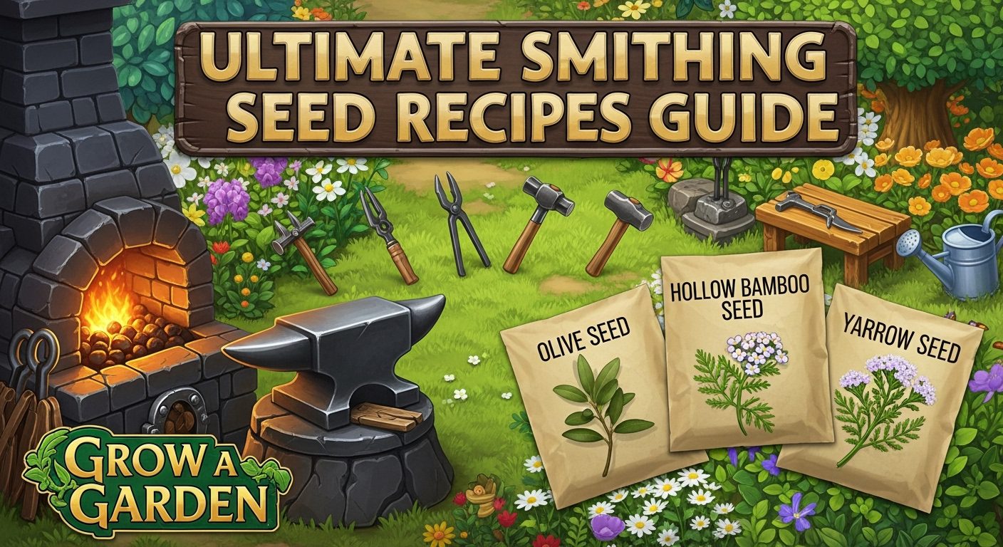 Grow a Garden Seed Crafting Recipes in Smithing Event
