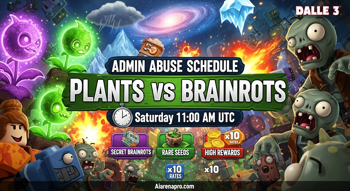 Plants vs Brainrots Admin Abuse Schedule Guide