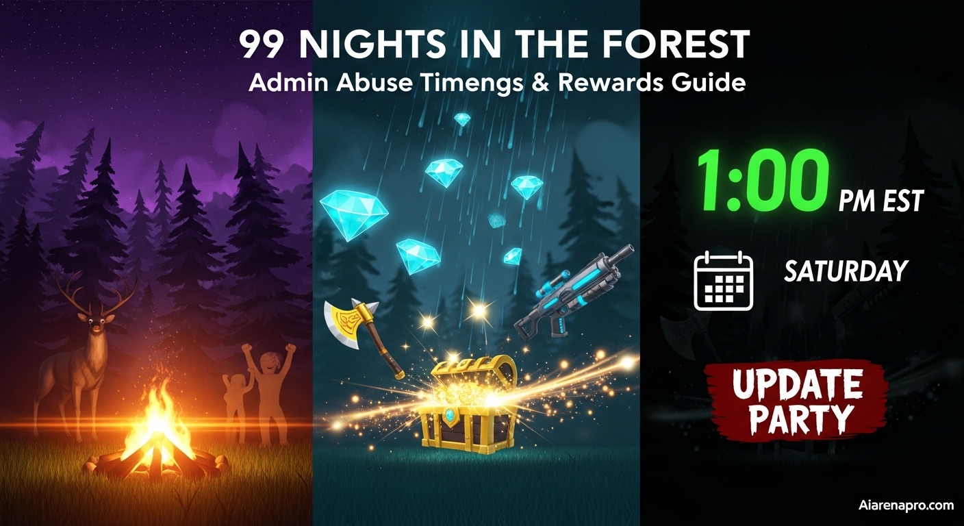 99 Nights in the Forest Update Party Admin Abuse Timings
