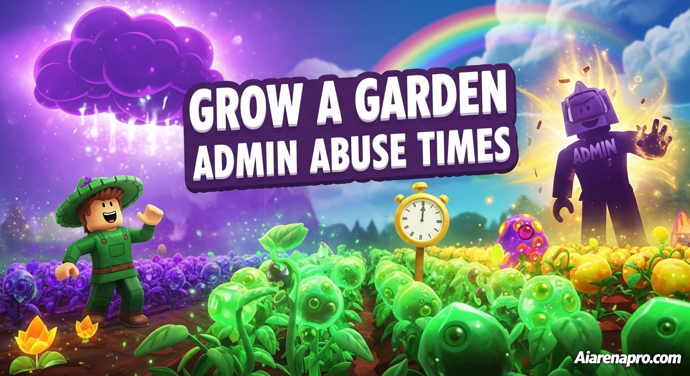 Grow a Garden Admin Abuse Times