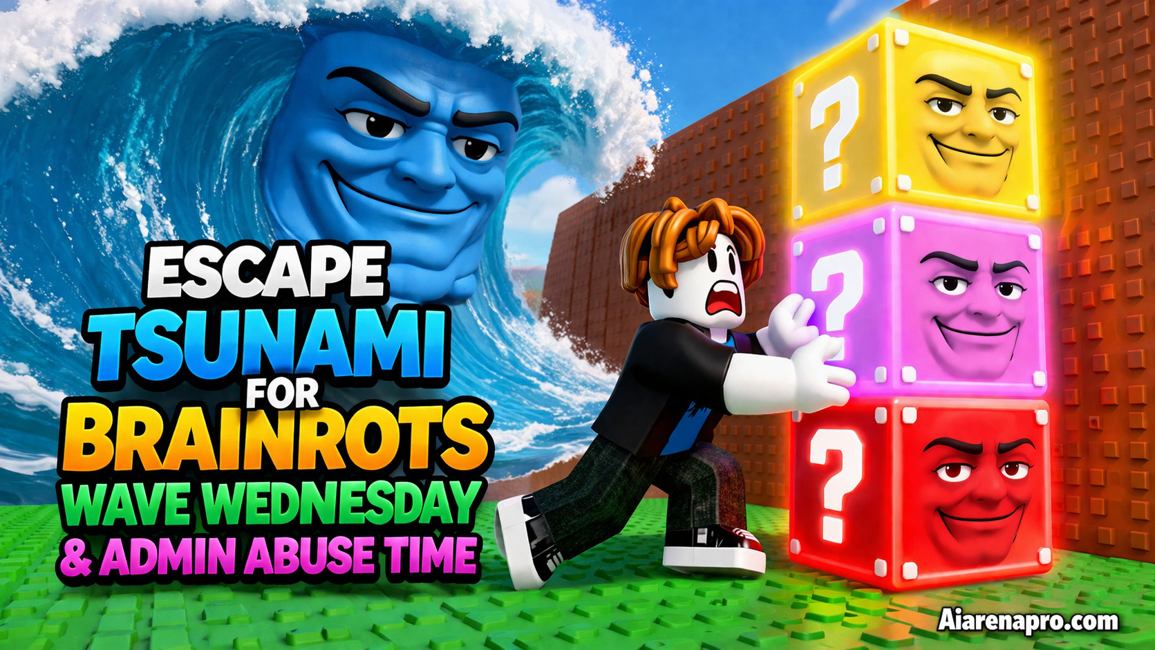 Escape Tsunami for Brainrots Wave Wednesday & Admin Abuse Time