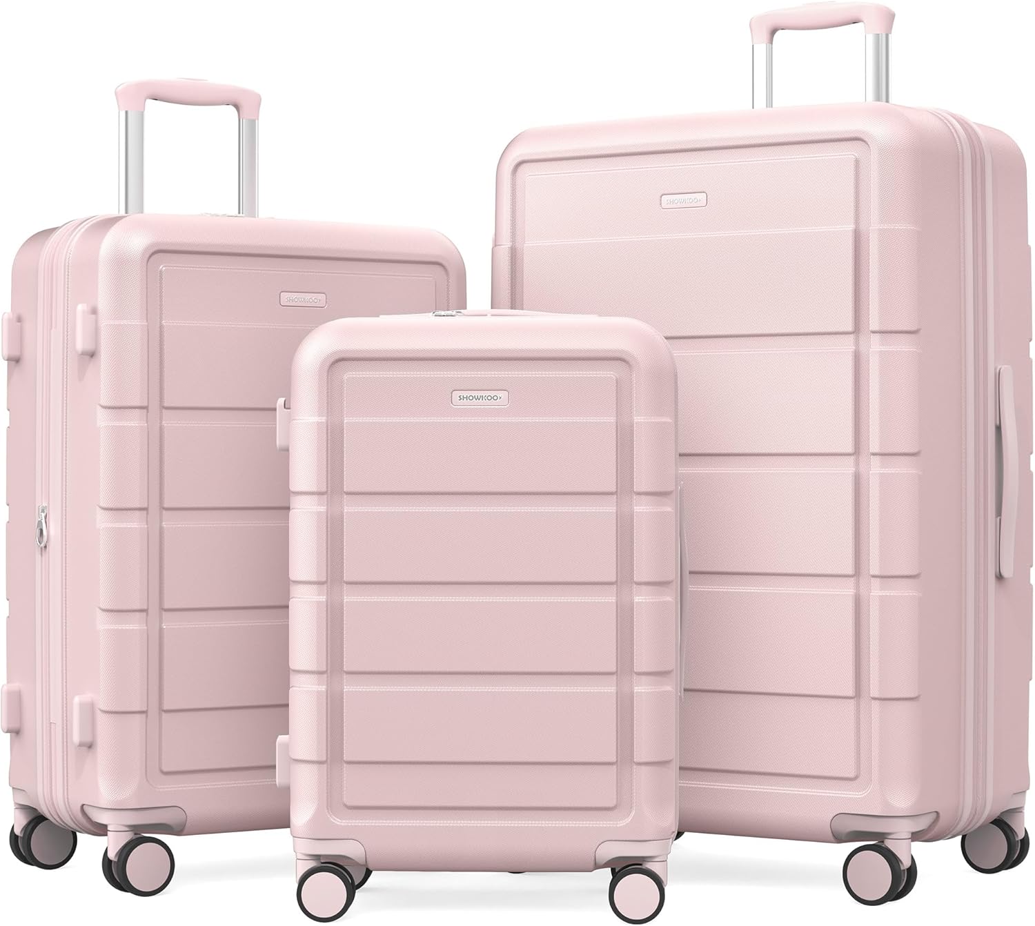 SHOWKOO Upgrade 3 Piece Luggage Set
