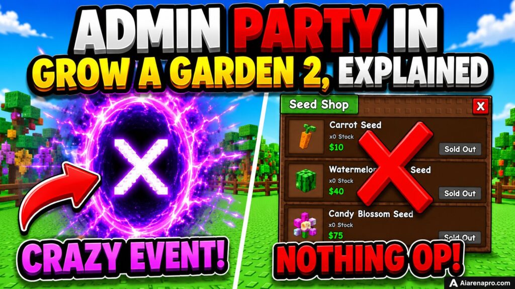 Admin Party in Grow a Garden 2, Explained