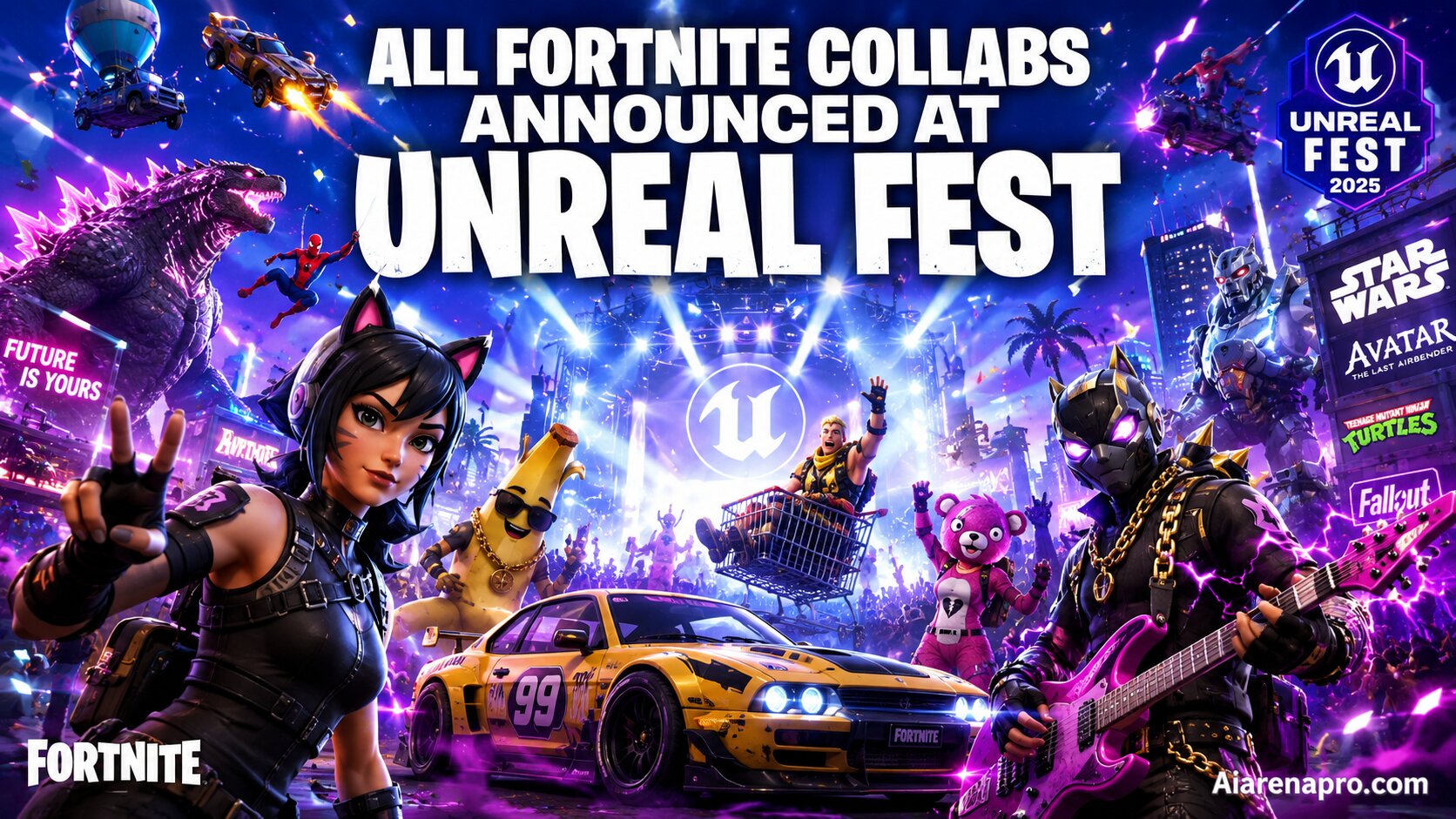 All Fortnite Collabs Announced at Unreal Fest