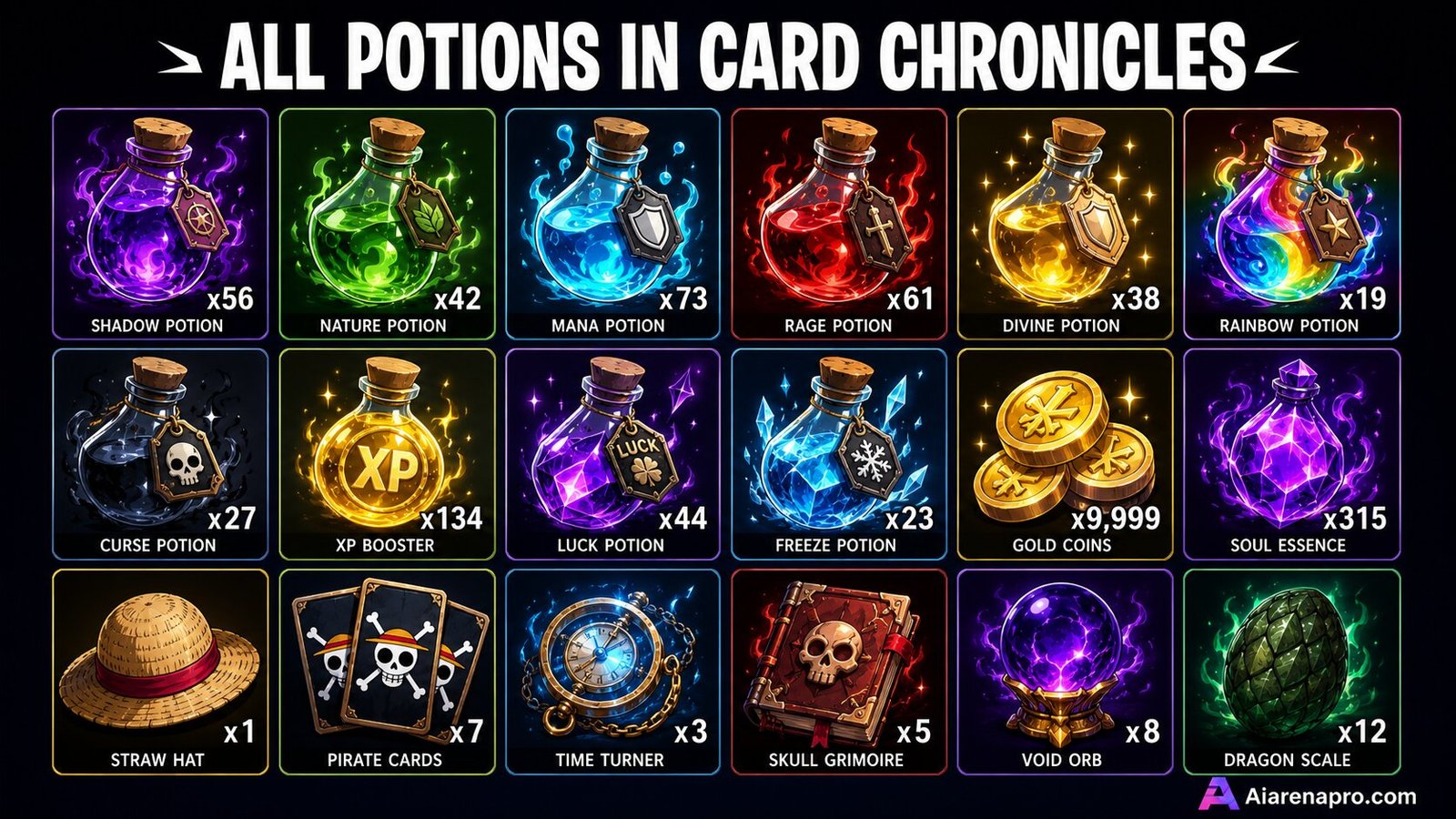 All Potions in Card Chronicles