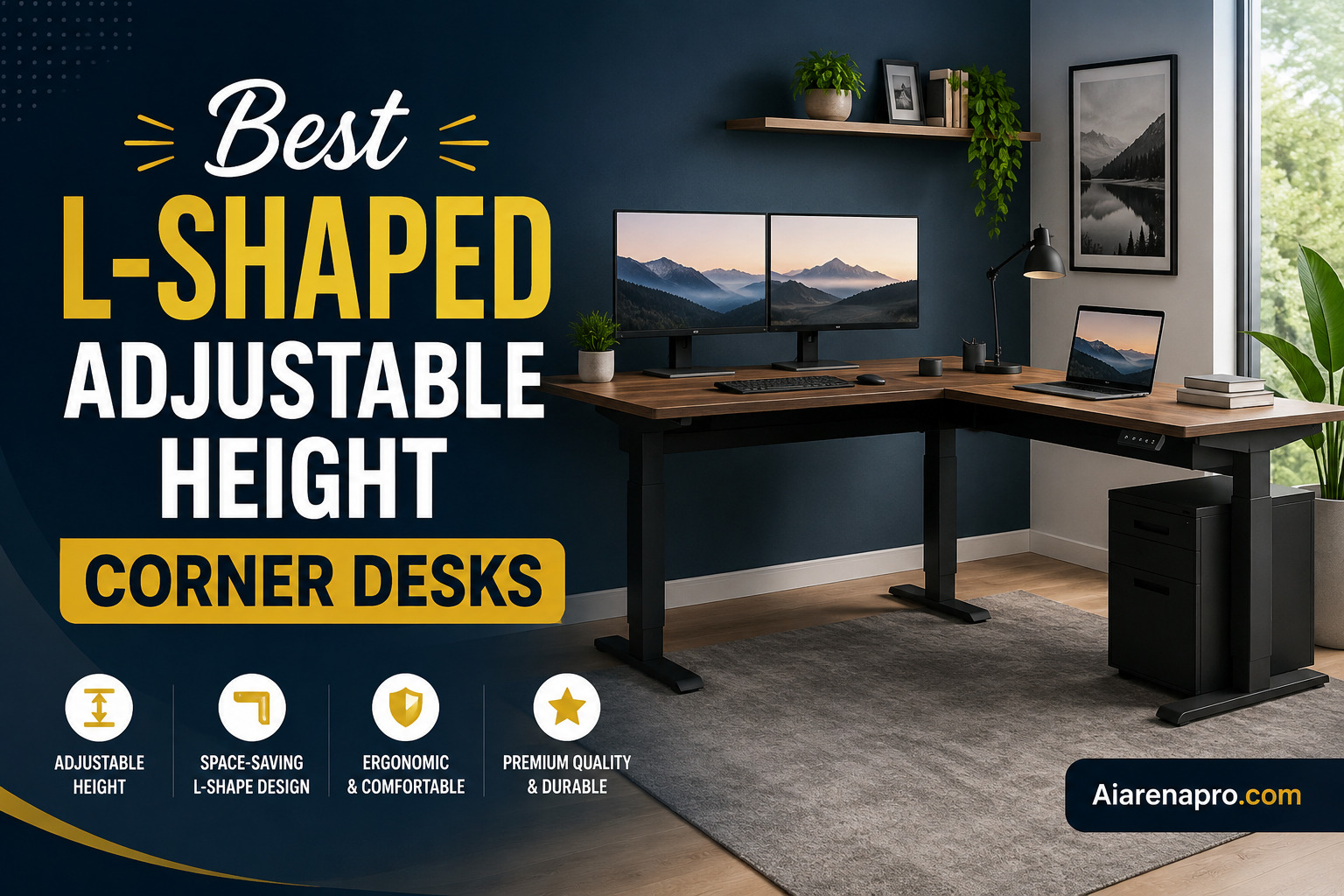 Best L-Shaped Adjustable Height Corner Desks