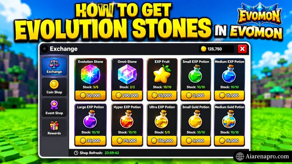 How to Get Evolution Stones in Evomon