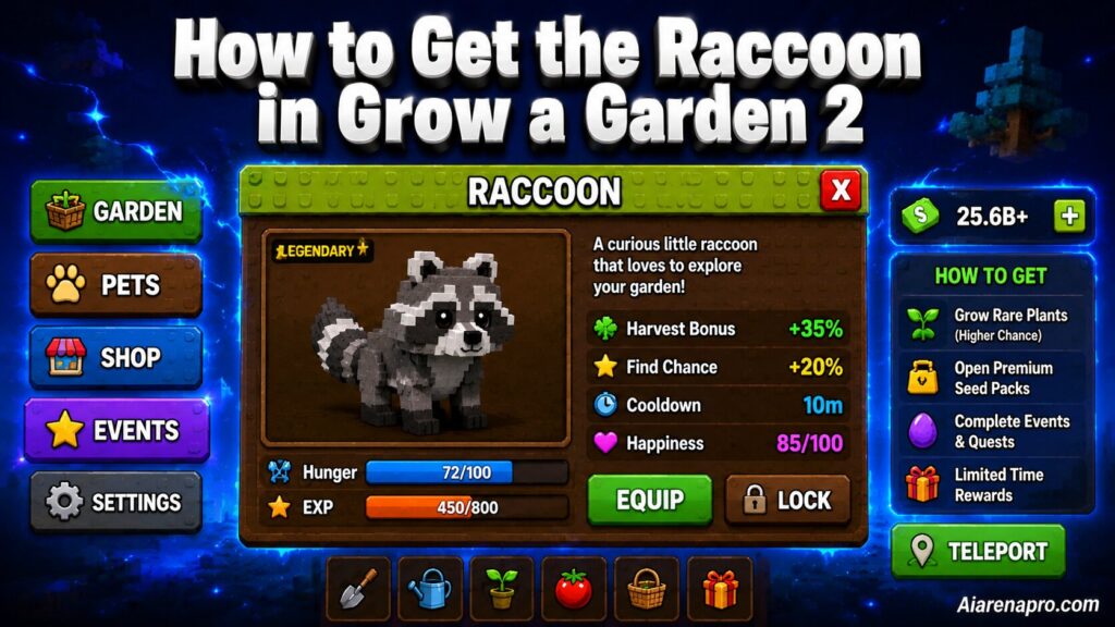 How to Get the Raccoon in Grow a Garden 2
