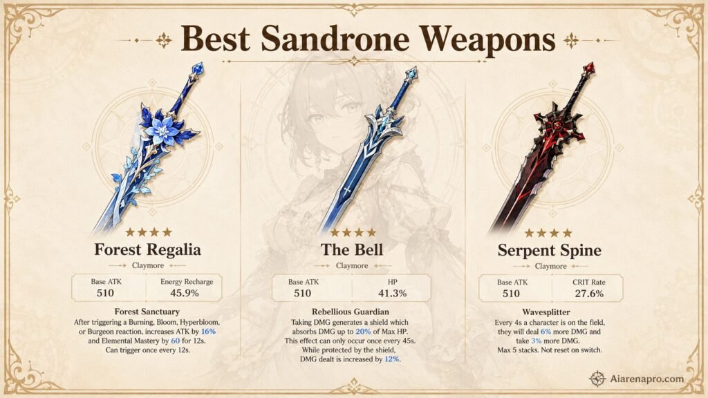 Best Sandrone Weapons