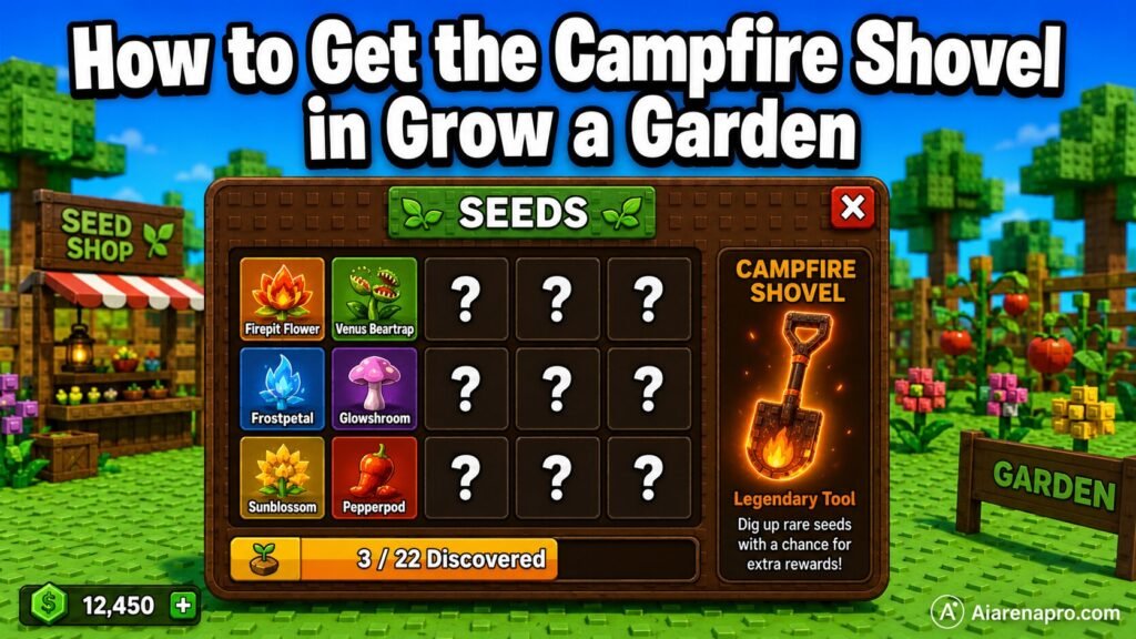 How to Get the Campfire Shovel in Grow a Garden