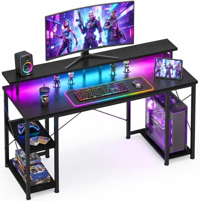 ODK 48 Inch Gaming Desk with LED & Storage