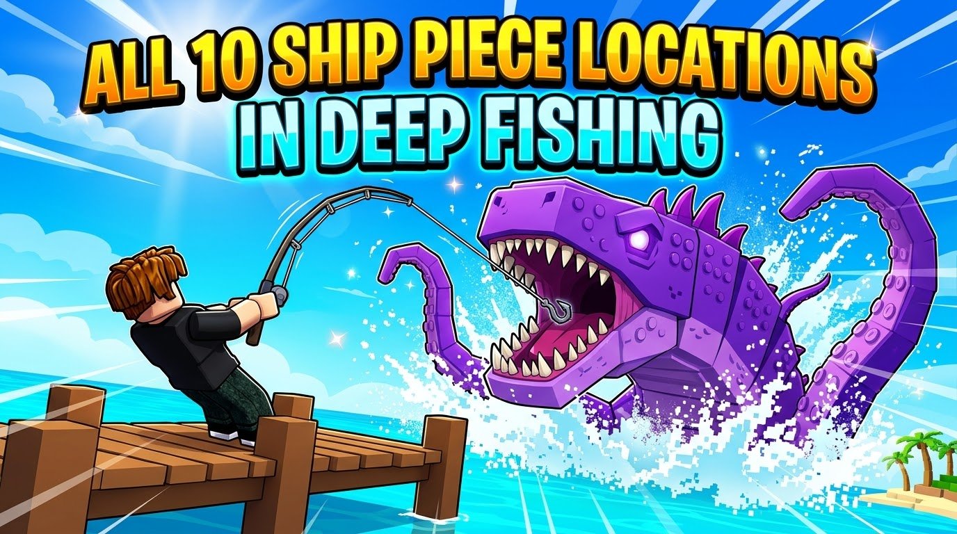 All 10 Ship Piece Locations in Deep Fishing