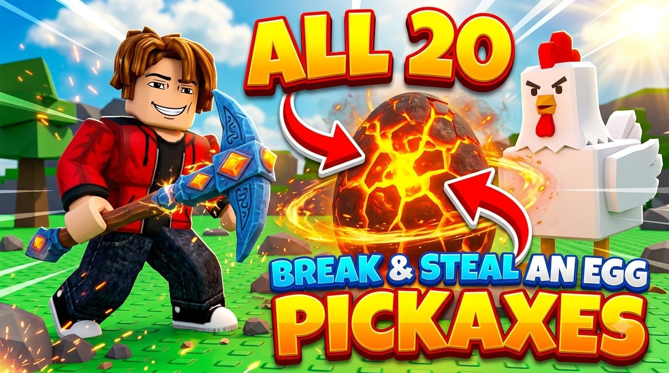 All 20 Break and Steal an Egg Pickaxes